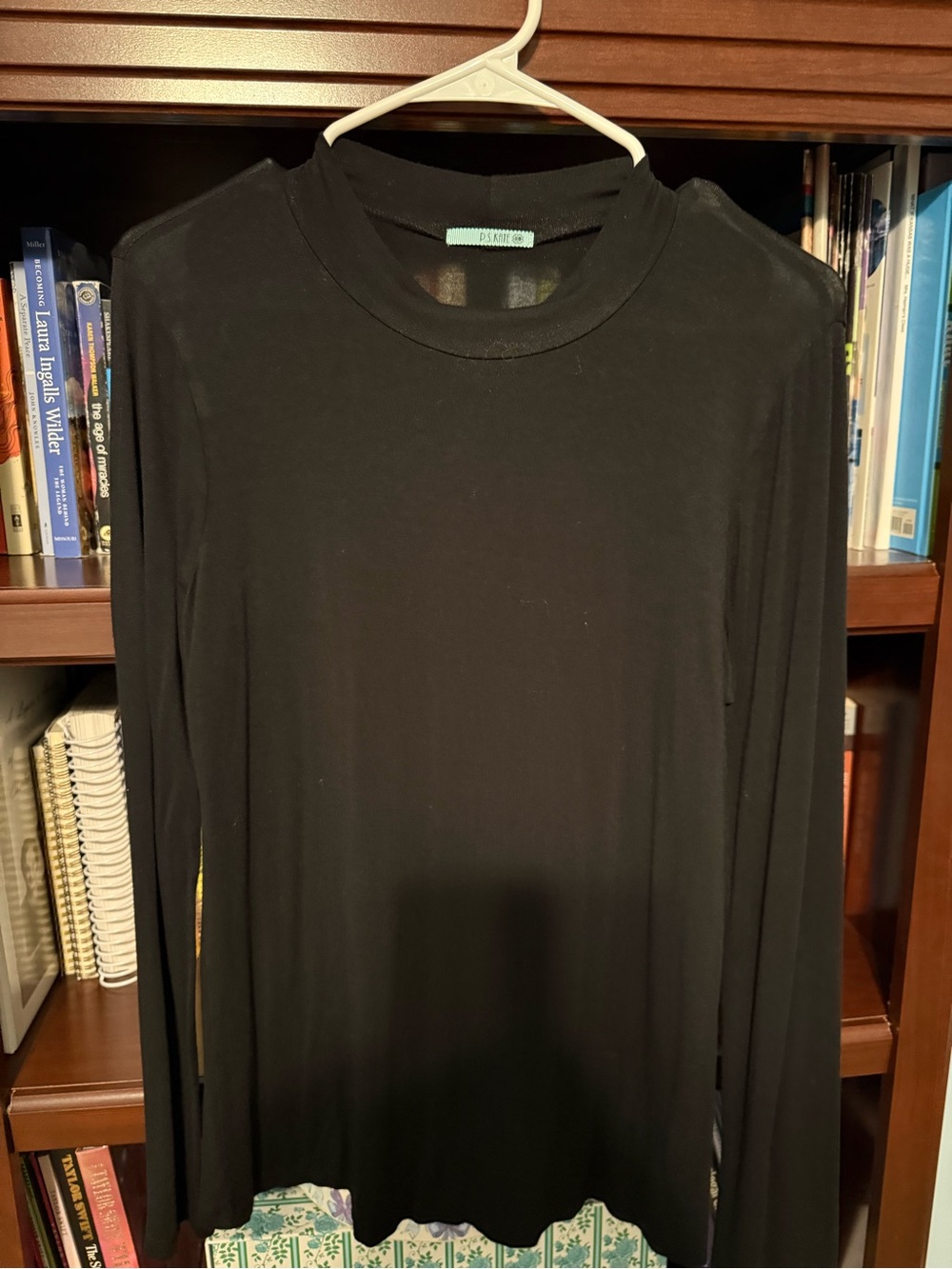 P.S. Kate Simple Black Long Sleeve Top